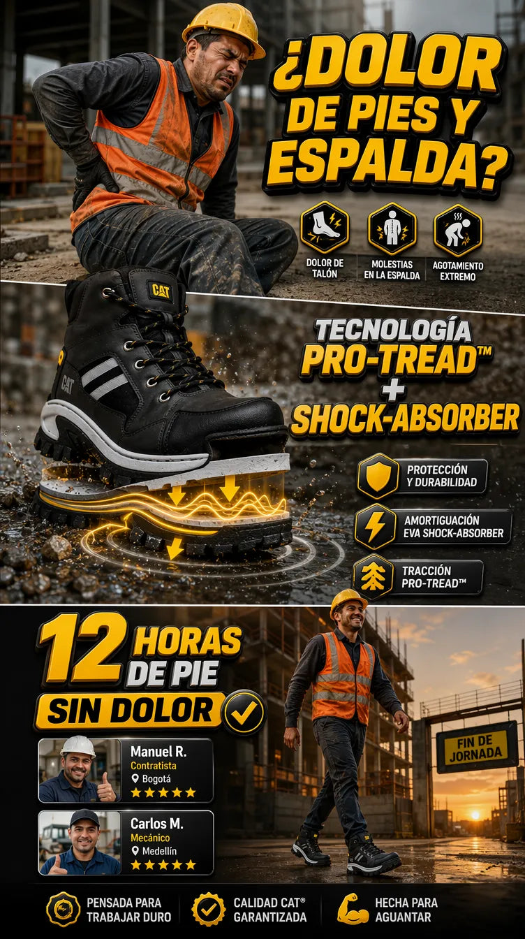 🚧 Bota CAT Invader Deluxe | Protección Total para Cada Jornada