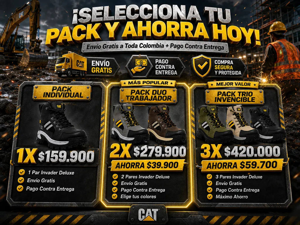 🚧 Bota CAT Invader Deluxe | Protección Total para Cada Jornada